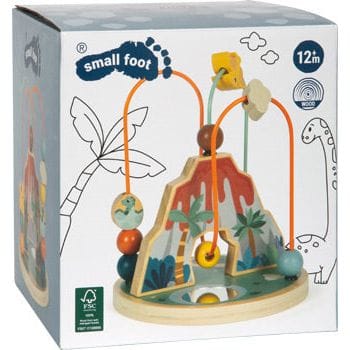 small foot Kleinkind Spielzeug small foot Motorikschleife „Dino“ Schiebespiel Holzspielzeug ab 12 Monaten