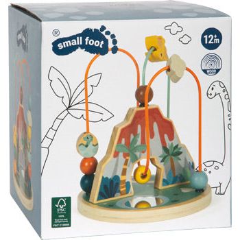 small foot Kleinkind Spielzeug small foot Motorikschleife „Dino“ Schiebespiel Holzspielzeug ab 12 Monaten