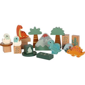 small foot Holzbausteine Dino Kinderspielzeug Holz ab 12 Monaten