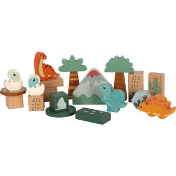 small foot Baby & Kleinkind small foot Holzbausteine Dino Kinderspielzeug Holz ab 12 Monaten