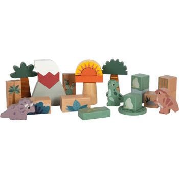 small foot Baby & Kleinkind small foot Holzbausteine Dino Kinderspielzeug Holz ab 12 Monaten