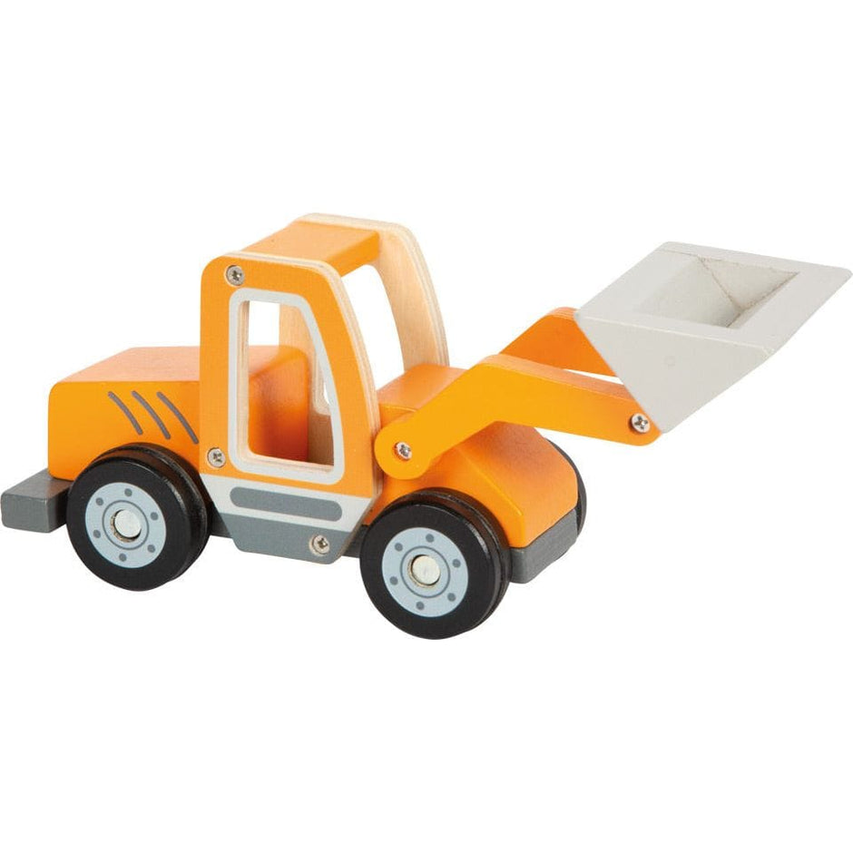 small foot Holz Bagger small foot Radlader mit Schaufel Holz ab 2 Jahren