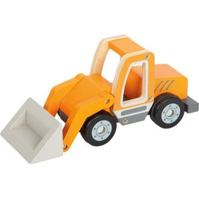 small foot Holz Bagger small foot Radlader mit Schaufel Holz ab 2 Jahren