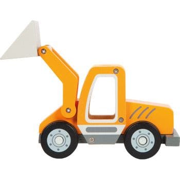 small foot Holz Bagger small foot Radlader mit Schaufel Holz ab 2 Jahren