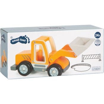 small foot Holz Bagger small foot Radlader mit Schaufel Holz ab 2 Jahren