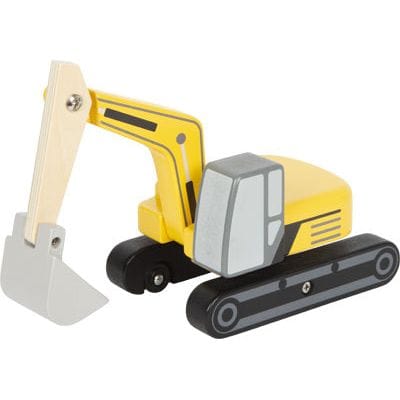 small foot Holzspielzeug Bagger small foot Personalisierbar Schaufelbagger mit Kabine Holz ab 2 Jahren