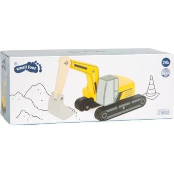 small foot Holzspielzeug Bagger small foot Personalisierbar Schaufelbagger mit Kabine Holz ab 2 Jahren