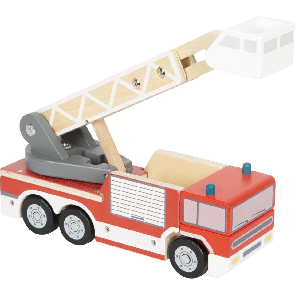 XXL small foot Personalisierbare Holz Feuerwehr mit Drehleiter ab 2 Jahren