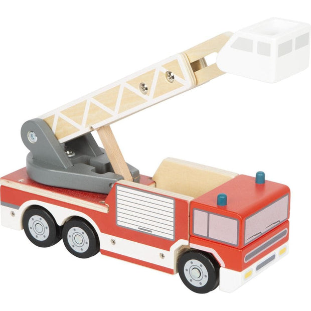small foot Baby & Kleinkind XXL small foot Personalisierbare Holz Feuerwehr mit Drehleiter ab 2 Jahren