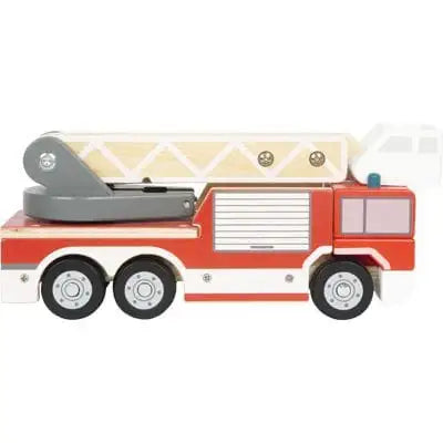 small foot Baby & Kleinkind XXL small foot Personalisierbare Holz Feuerwehr mit Drehleiter ab 2 Jahren