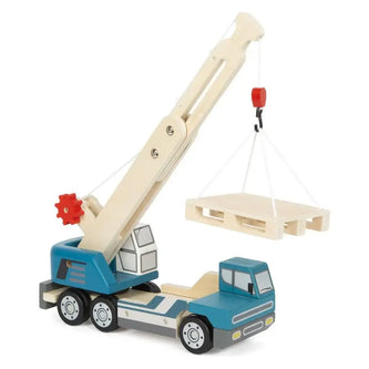 small foot Baby & Kleinkind Ohne Name small foot Personalisierbarer Holz Kranwagen mit Palette ab 2 Jahren