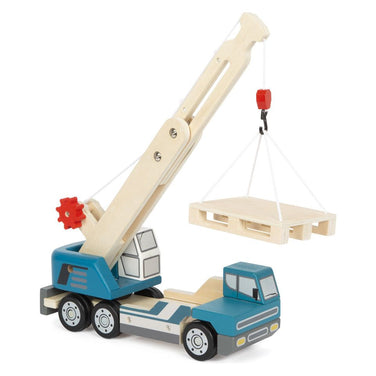 small foot Personalisierbarer Holz Kranwagen mit Palette ab 2 Jahren