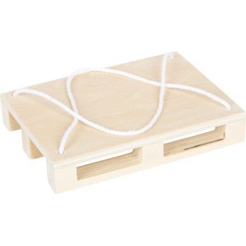 small foot Personalisierbarer Holz Kranwagen mit Palette ab 2 Jahren