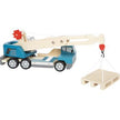 small foot Personalisierbarer Holz Kranwagen mit Palette ab 2 Jahren