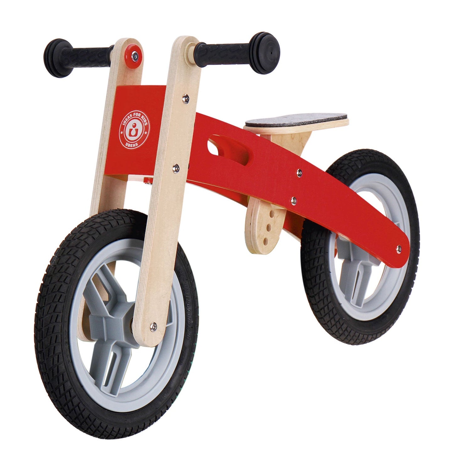 Holz Laufrad Rot Lauflernrad verstellbar Kinder ab 3 Jahren