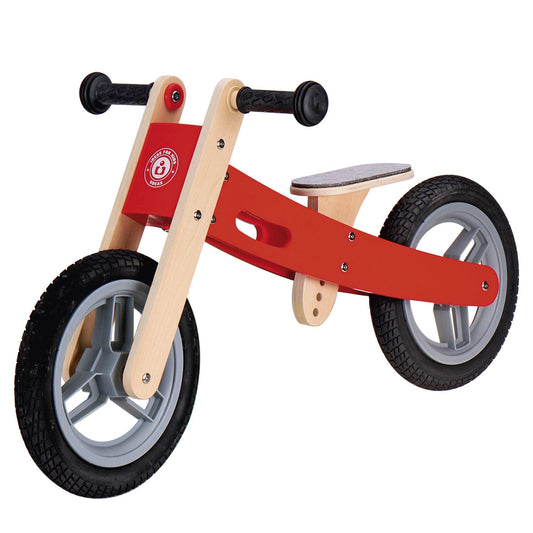 Holz Laufrad Rot Lauflernrad verstellbar Kinder ab 3 Jahren