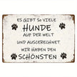 Shadow Sign Retroschild In Dieser Welt Gibt Es Unzählige Hunde Blechschild, Perfekt Dekospruchschild Hunde