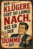 Spielezug-Opa Retroschild Retro Sprüche Schild 200x300mm UV Gedruckt