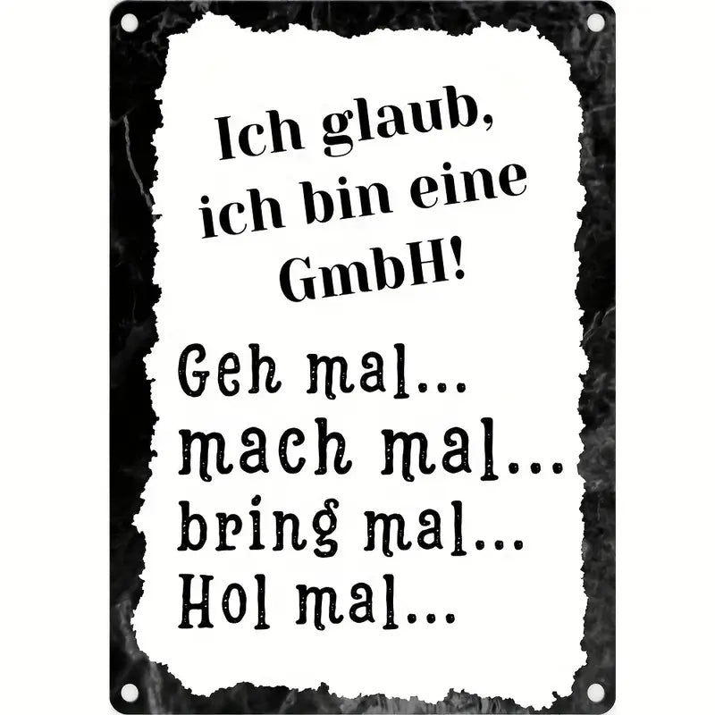 Spielzeug Opa Retro Schild Retro Schild Ich glaub ich bin eine GMBH Blechschild