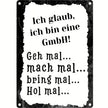 Spielzeug Opa Retro Schild Retro Schild Ich glaub ich bin eine GMBH Blechschild