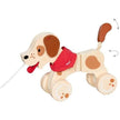 goki Baby & Kleinkind goki 54854 – Ziehtier Hund Max – Nachziehtier aus Holz mit Filzohren