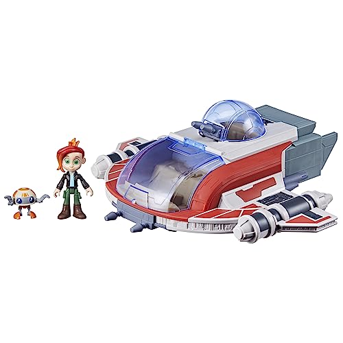 Hasbro Star Wars Crimson Firehawk, 43 cm Raumschiff mit 2 Action-Figuren, Spielzeug für Kinder ab 3 Jahren