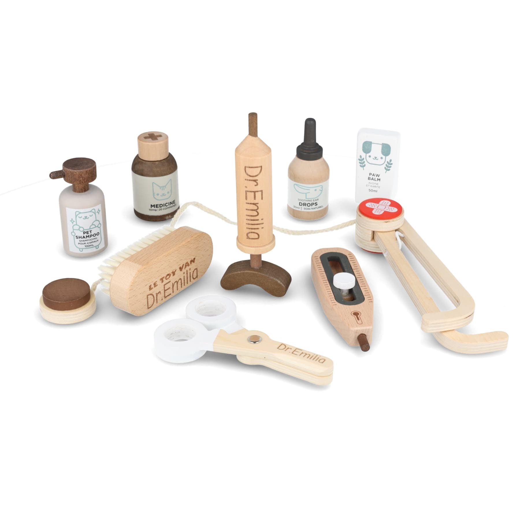 Jochen Heil Products Baby & Kleinkind Personalisierbares Animal Vet Set / Tierarzt-Set – JH-Products Kinderspielzeug