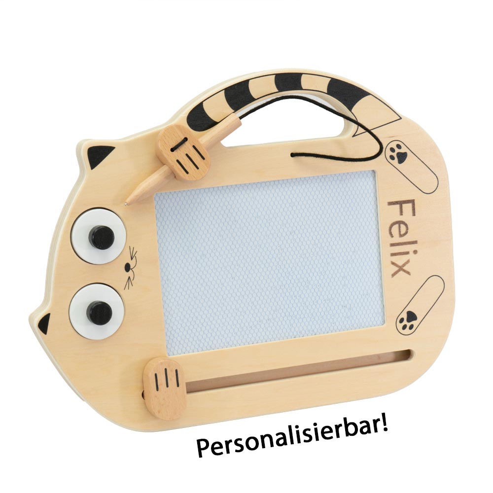 small foot Personalisierbare Magnetische Zaubertafel Katze ab 2 Jahren