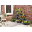 Elho Pflanzkiste elho Green Basics Stack & Grow 50 - Übertopf für Außen Züchten Und Ernten - Ø 50.9 x H 35.7 cm - Schwarz/Living Schwarz