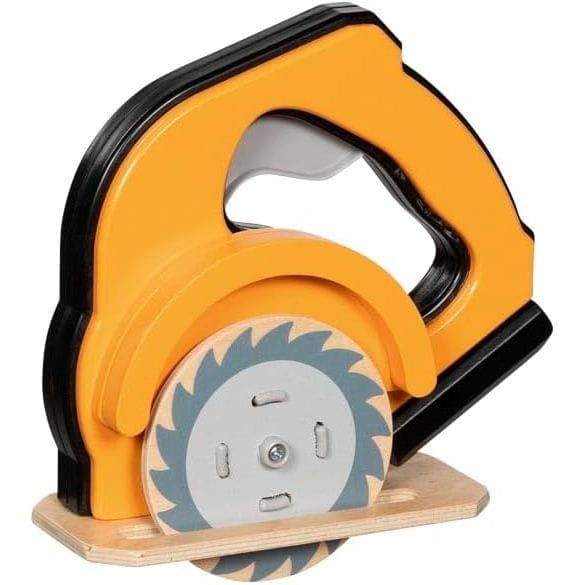 goki Baby & Kleinkind goki 58322 – Handkreissäge aus Holz mit Funktion – Spielzeugwerkzeug für kleine Baumeister ab 3 Jahren