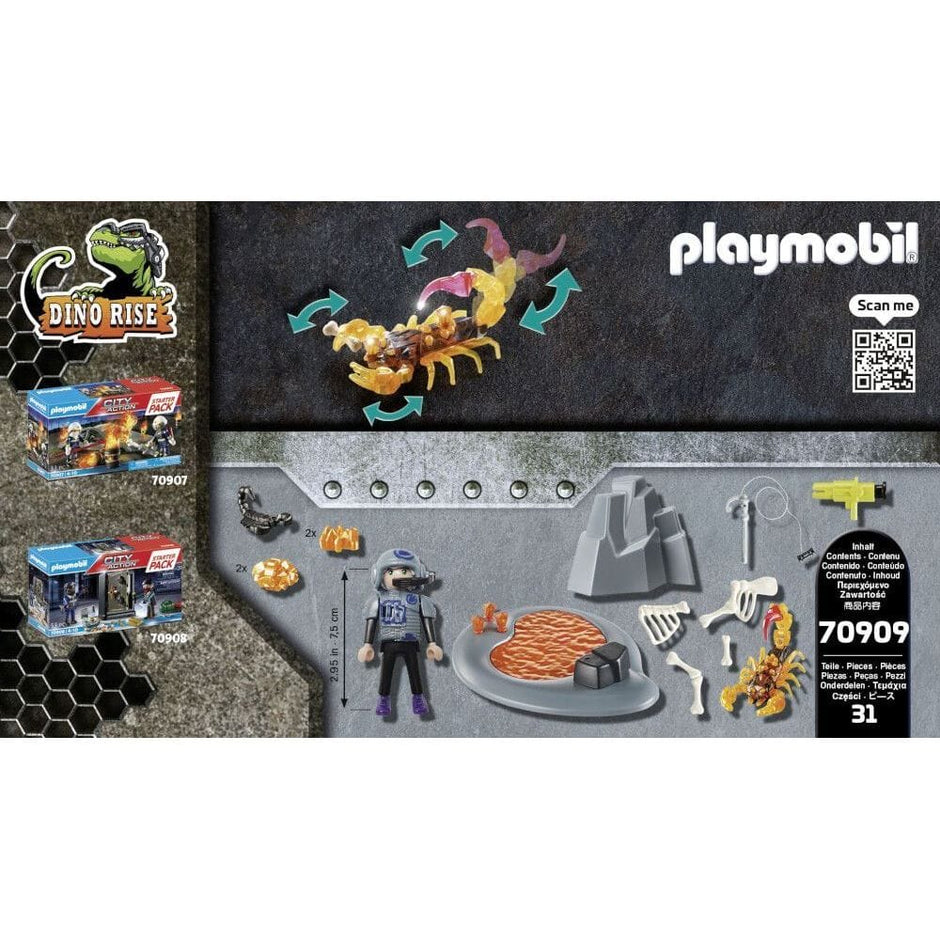 Playmobil Playmobil Dino Rise 70909 PLAYMOBIL Dino Rise – Feuerskorpion & Ian | Action-Set mit Zubehör | ab 5 Jahren