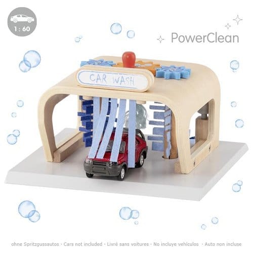 goki Kleinkind Spielzeug Personalisierbar Waschanlage PowerClean Holzspielzeug Kinder ab 3 Jahren