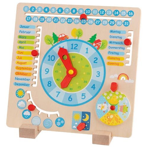 Personalisierbare Goki Jahreszeiten Uhr Holzlernspielzeug Lern Uhr