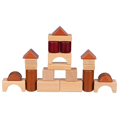 Bausteine im Holzkasten Bauklötze Holzspielzeug