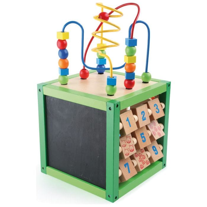 small foot by Legler Motorikwürfel Holzspielzeug small foot Motorikwürfel Frühling aus Holz – Lernspielzeug mit Schleife & Rechenschieber | ab 1 Jahr