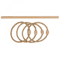 OOTB Ringwurfspiel Ringwurf-Spiel, inklusive 1 Holzstange und 4 Ringen, in Geschenkverpackung ab 3 Jahren