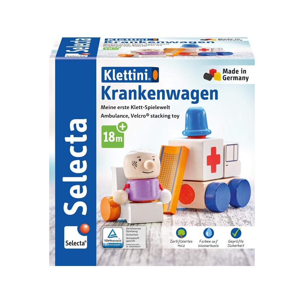 Selecta 62077 Klettini, Fire Brigade, Stacking Toy, 7 Pieces, Multi-Coloured