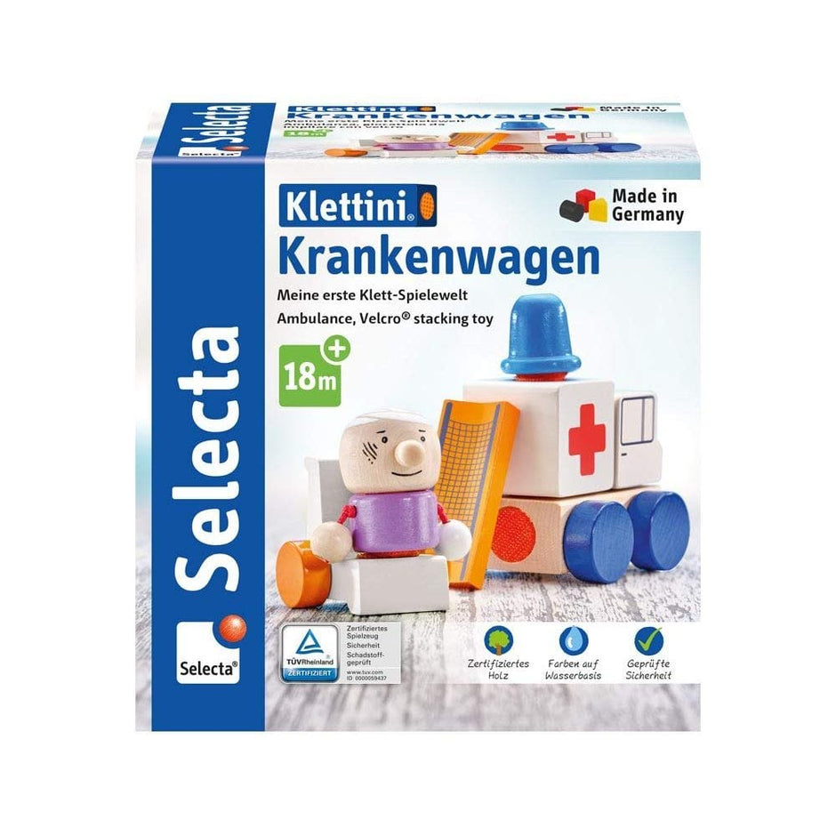 Spielzeug Opa Krankenwagen Selecta 62077 Klettini, Fire Brigade, Stacking Toy, 7 Pieces, Multi-Coloured