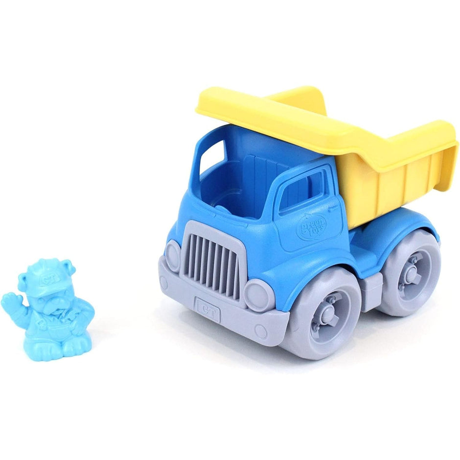 Green Toys Baby & Kleinkind Green Toys 8601262 Kipplaster, Baustellenkipper, Lastwagen, Baufahrzeug, nachhaltiges Spielfahrzeug für Kinder ab 24 Monaten, Blau/Gelb