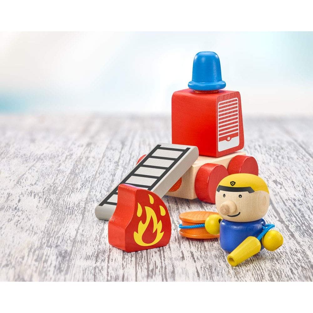 Spielzeug Opa Selecta 62077 Klettini, Fire Brigade, Stacking Toy, 7 Pieces, Multi-Coloured