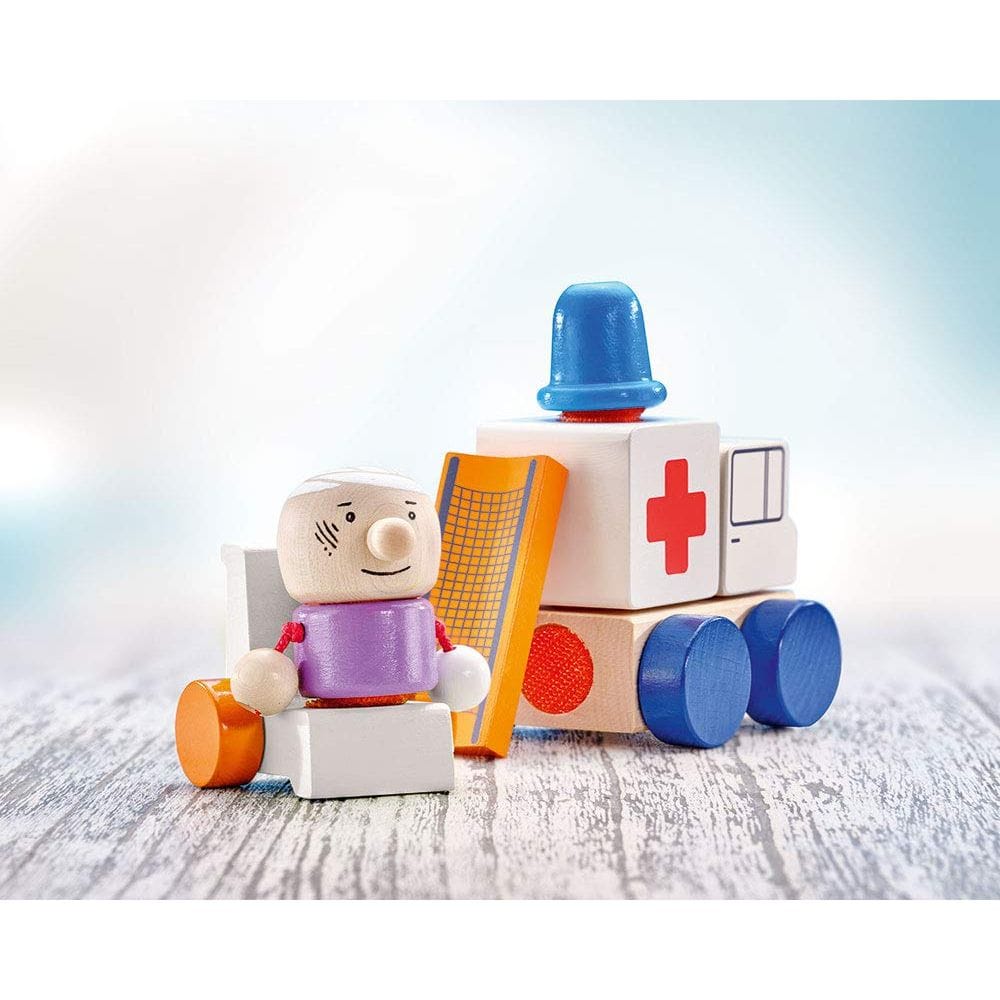Spielzeug Opa Selecta 62077 Klettini, Fire Brigade, Stacking Toy, 7 Pieces, Multi-Coloured