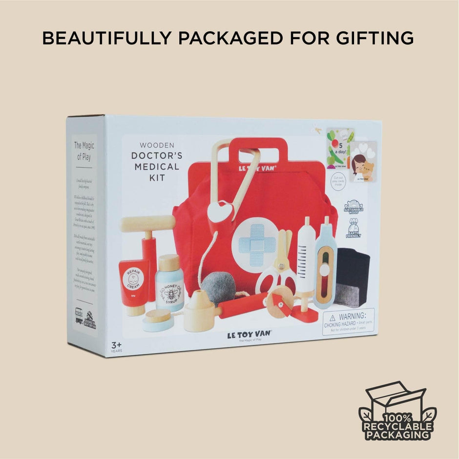 LE TOY VAN Baby & Kleinkind Le Toy Van Personalisierbare Arzt Tasche Holzspielzeug ab 3 Jahren