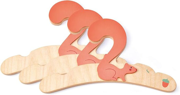 Carletto Kleinkind Spielzeug Personalisierbare Eichhörnchen-Kleiderbügel für Kinder (3er-Set) | Carletto