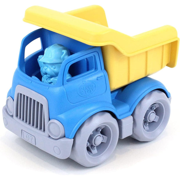 Green Toys Baby & Kleinkind Green Toys 8601262 Kipplaster, Baustellenkipper, Lastwagen, Baufahrzeug, nachhaltiges Spielfahrzeug für Kinder ab 24 Monaten, Blau/Gelb