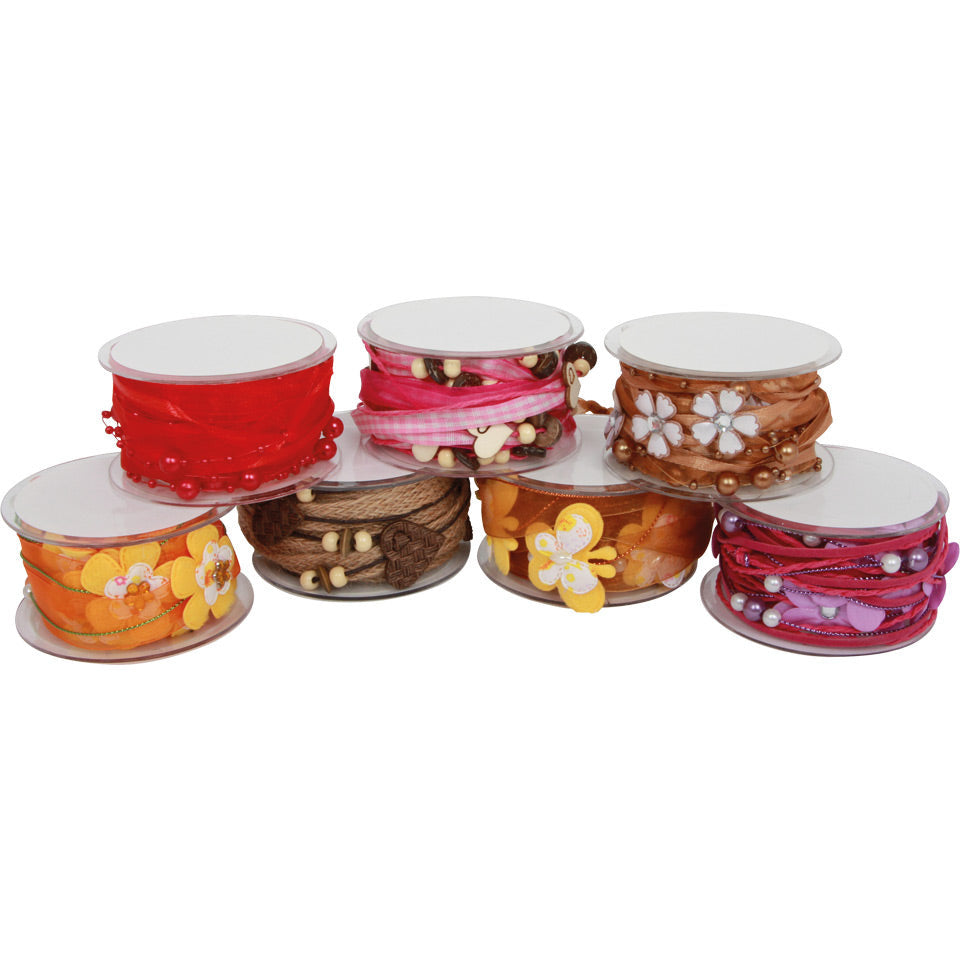 Geschenkbänder Set 7 Teilig 3 Meter pro Rolle