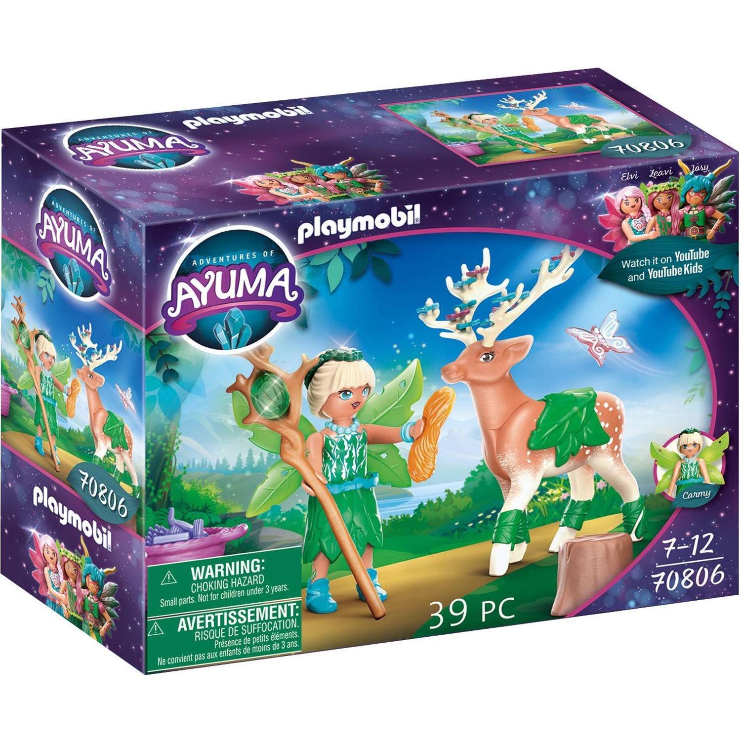 PLAYMOBIL Adventures of Ayuma 70806 Forest Fairy mit Seelentier, Ab 7 Jahren