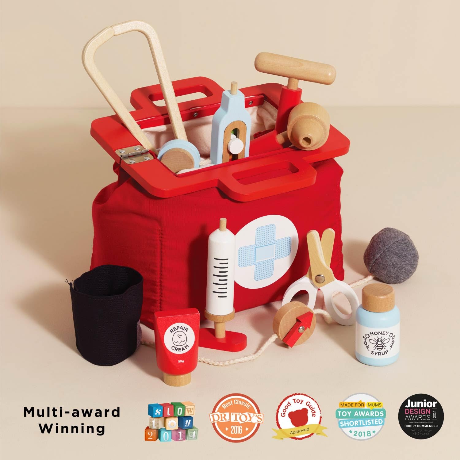 LE TOY VAN Baby & Kleinkind Ohne Name Le Toy Van Personalisierbare Arzt Tasche Holzspielzeug ab 3 Jahren