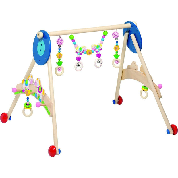 Heimess Spieltrapez Holz Goki Heimess 766054 - Baby-Fit Greif- und Spieltrainer Pferde mit Garderobe