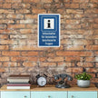 Sign Decor. Retroschild Dumme-Fragen-Infoschalter, Metallschild Retro Geschenkidee Dekoration Party