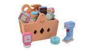 Jouéco Baby & Kleinkind Ohne Name Personalisierbar Jouéco® Einkaufskorb mit Zubehör – Holzspielzeug